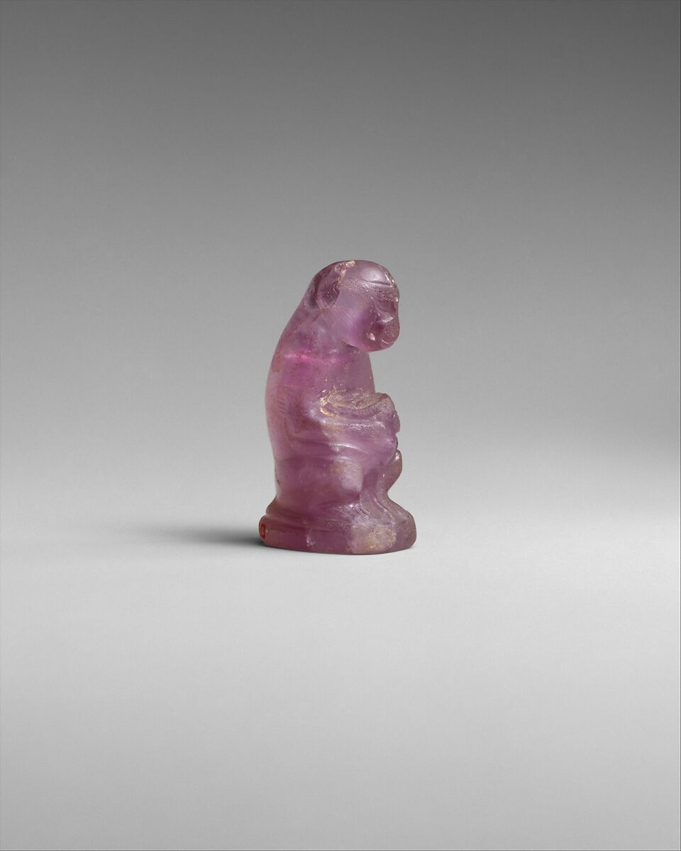 Female Monkey Holding Its Baby, Amethyst 