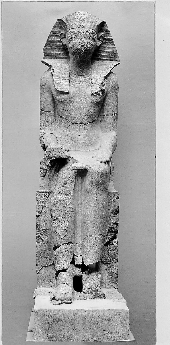Large Seated Statue of Hatshepsut, Granite 