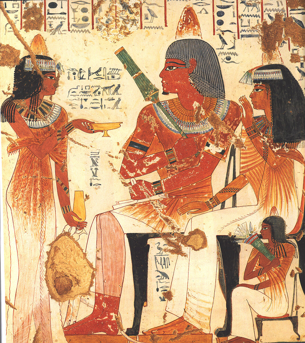 Nebamun Receiving Wine, Nina de Garis Davies (1881–1965), Tempera on paper