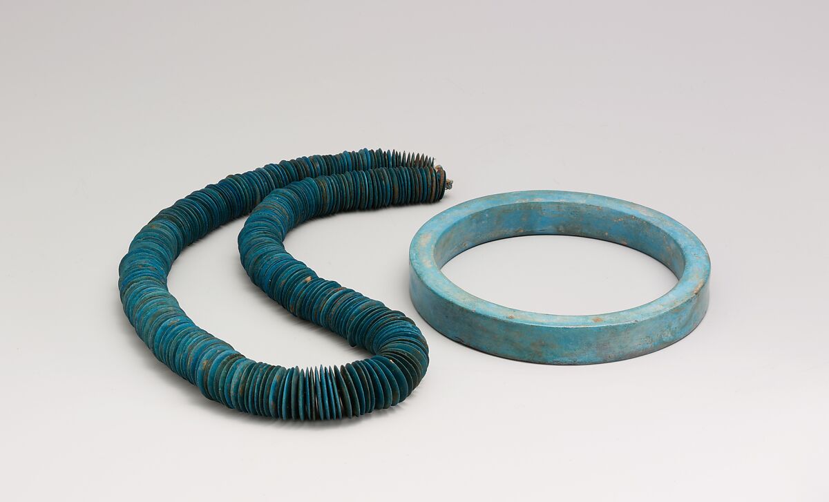 String of lentoid beads, Egyptian Blue