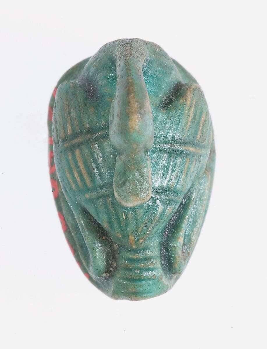 Design amulet in the form of a duck, Glazed steatite