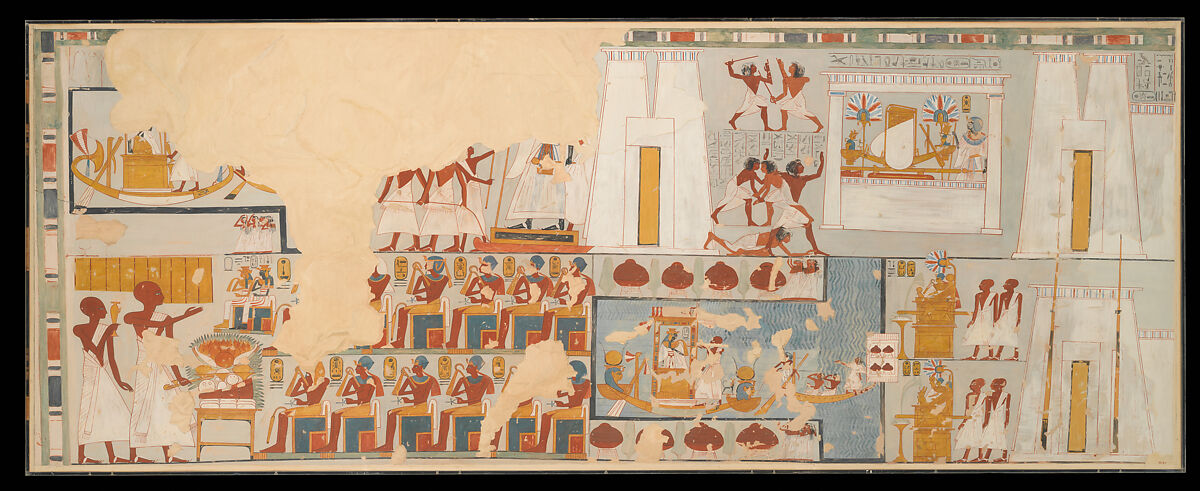 Festival Scene, Tomb of Amenmose, Charles K. Wilkinson, Tempera on paper 