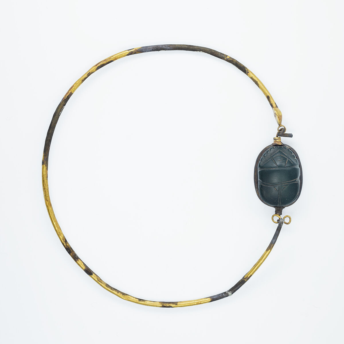 Heart Scarab Inscribed for Djehutymose, Gold, jasper