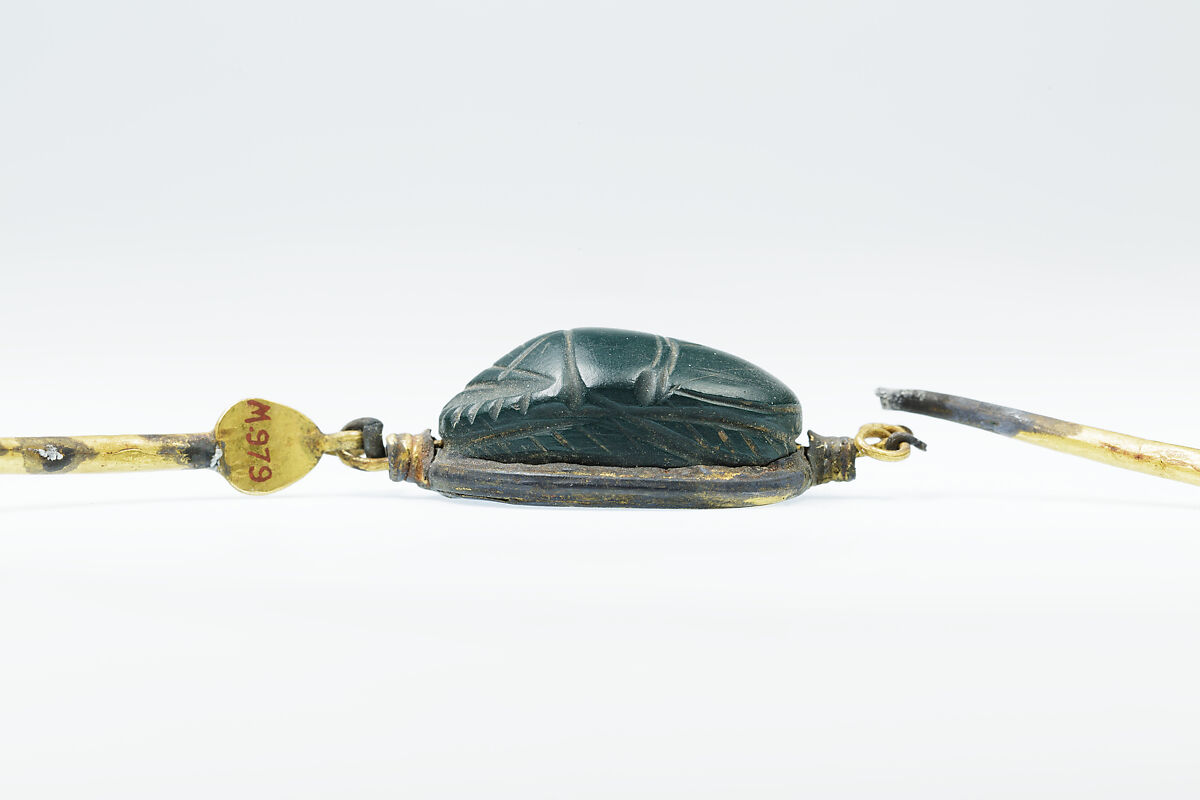 Heart Scarab Inscribed for Djehutymose, Gold, jasper