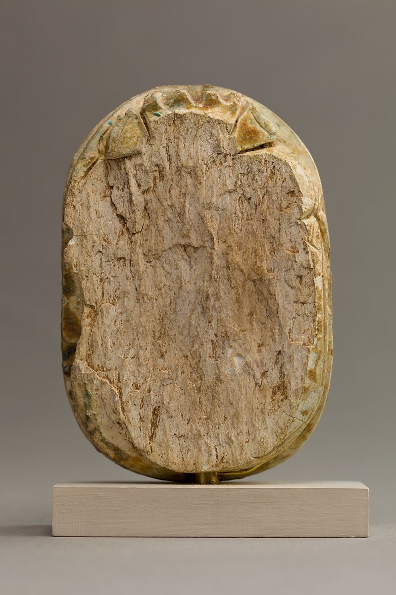 Scarab Commemorating the King's Marriage to Queen Tiye, Glazed steatite
