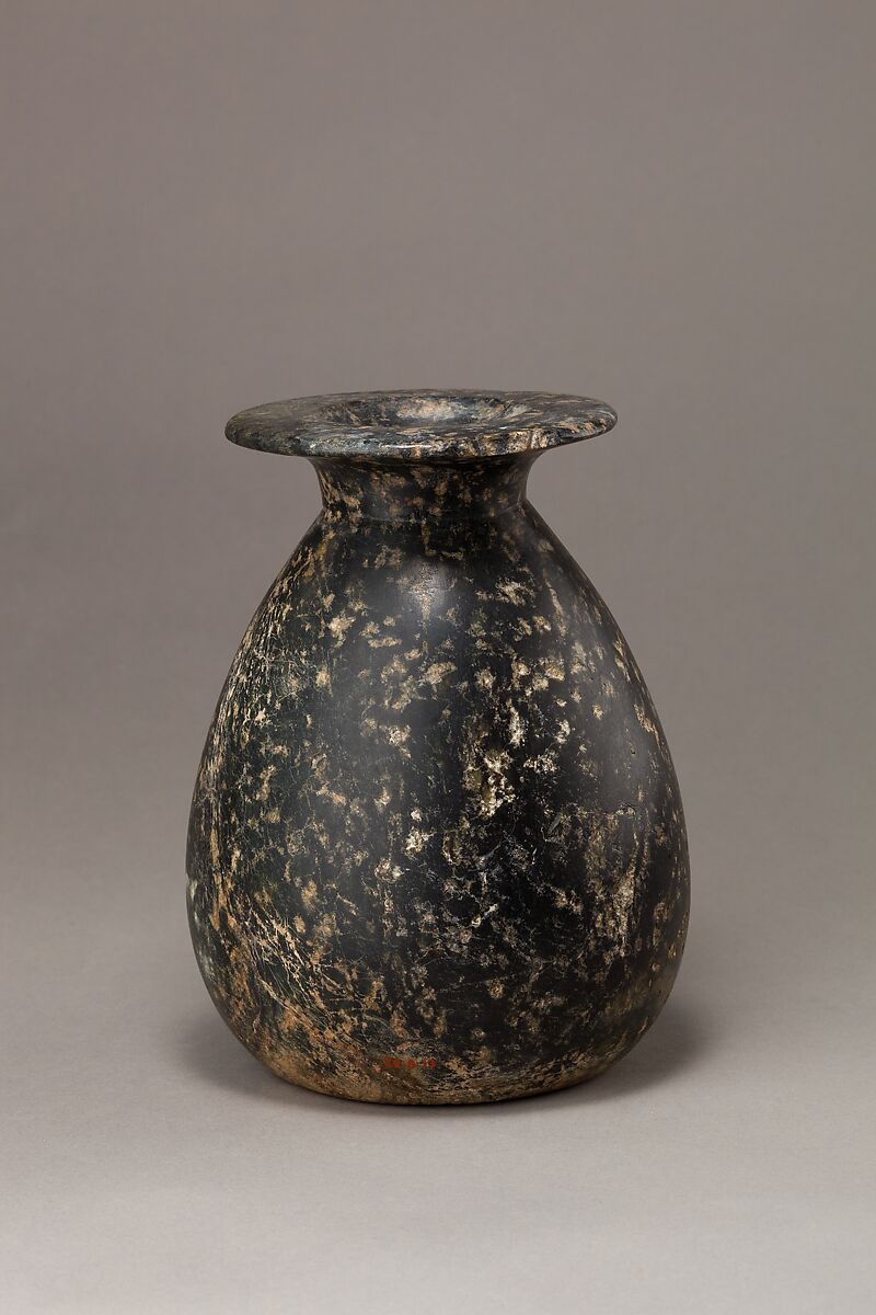 Piriform storage jar, Serpentinite