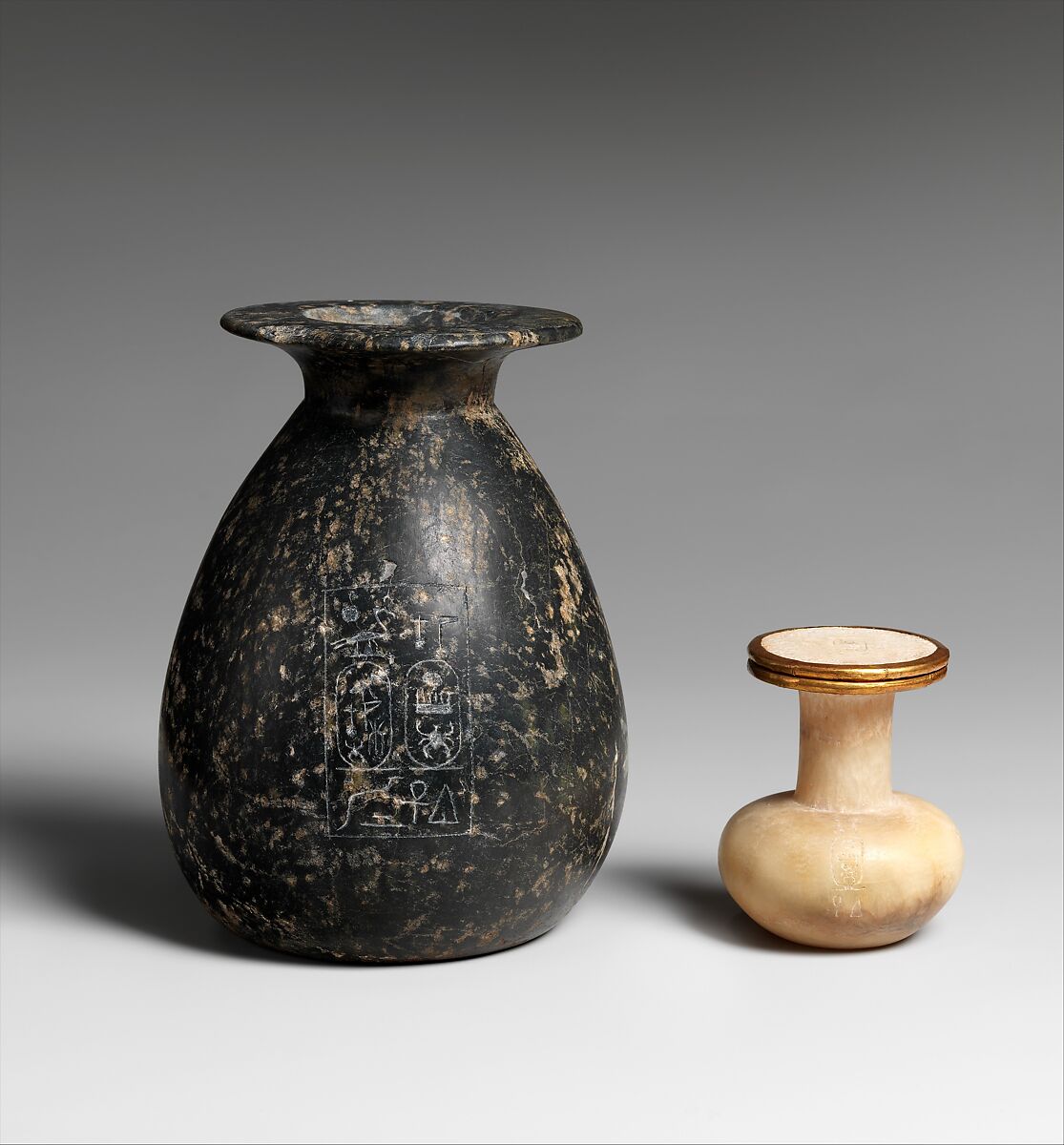 Piriform storage jar, Serpentinite