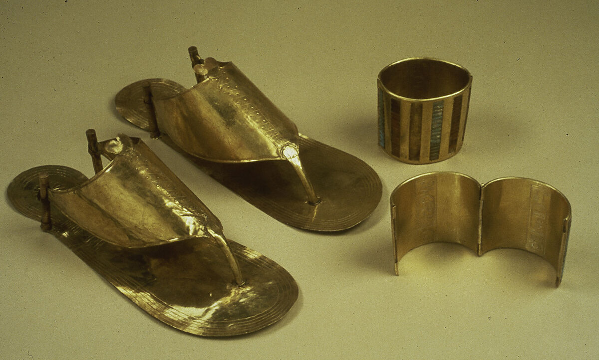 Sandals, Sheet gold 