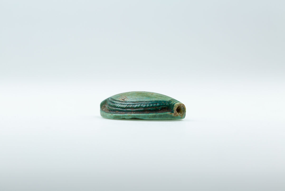 Cowroid with the Name and Image of Hatshepsut, Steatite (glazed)