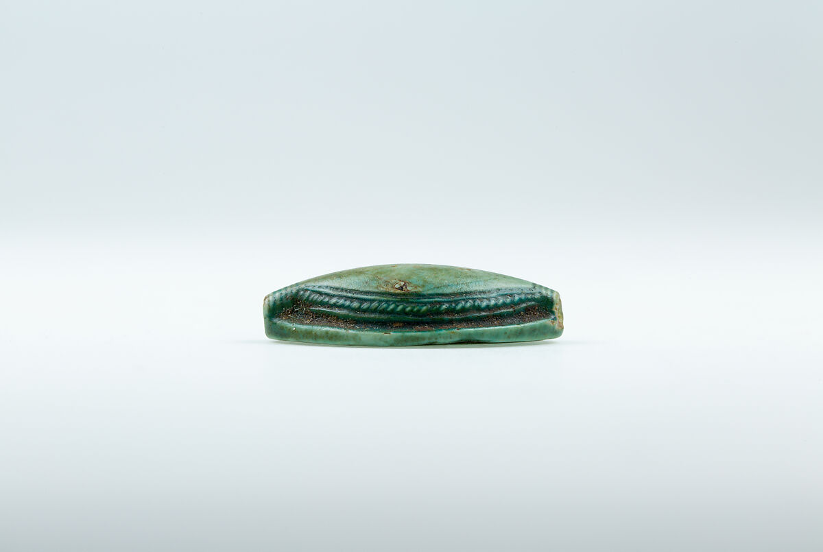 Cowroid with the Name and Image of Hatshepsut, Steatite (glazed)