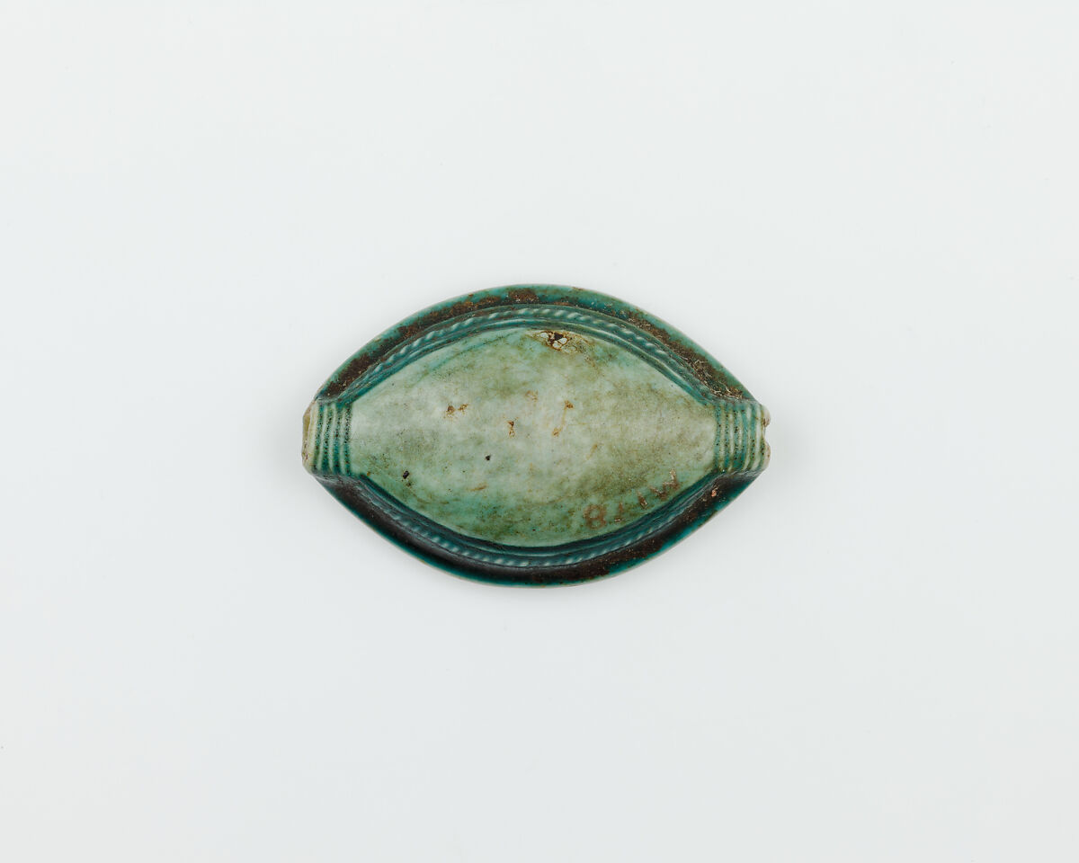 Cowroid with the Name and Image of Hatshepsut, Steatite (glazed)