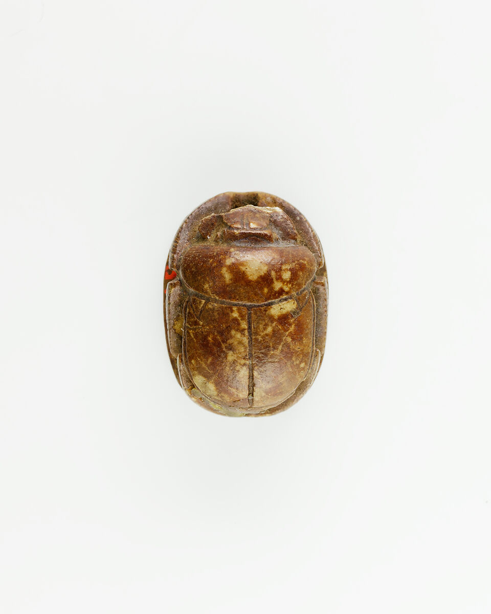 Scarab Inscribed With the Cartouche of Maatkare (Hatshepsut), Steatite (glazed)