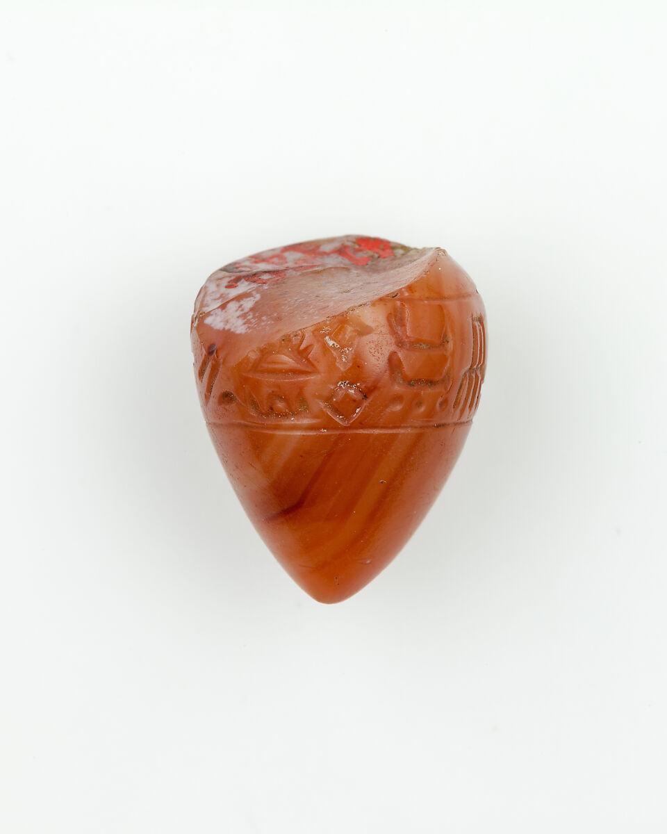 Plumb Bob with the Name of Hatshepsut, Carnelian