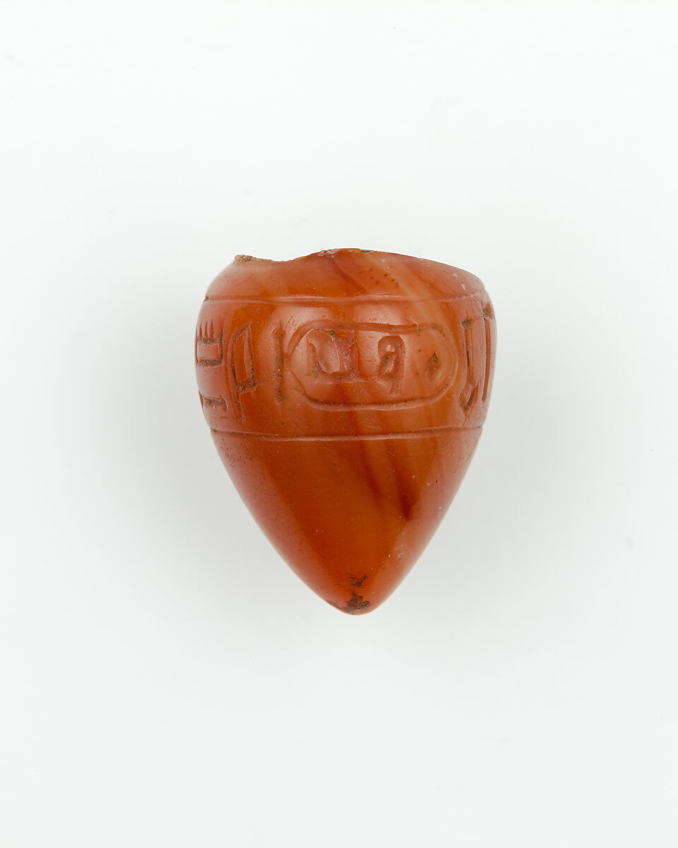 Plumb Bob with the Name of Hatshepsut, Carnelian 