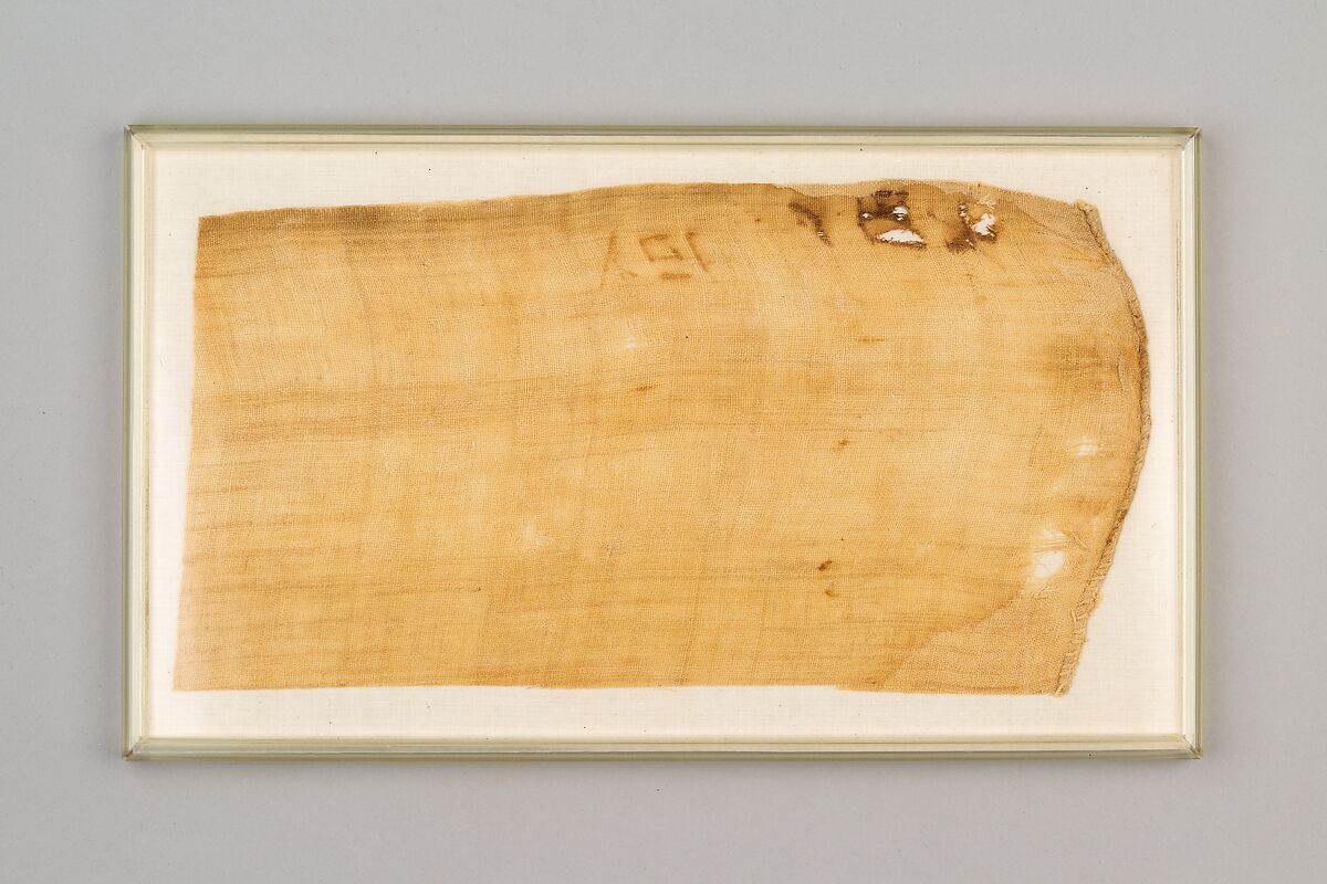 Linen Mark Recording the Name Wabetamun, Linen, ink 