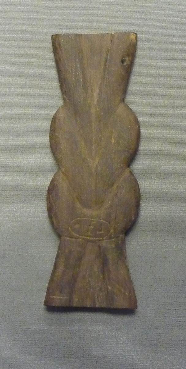 Tjes-Knot Amulet from a Foundation Deposit for Hatshepsut's Temple, Wood (ebony) 
