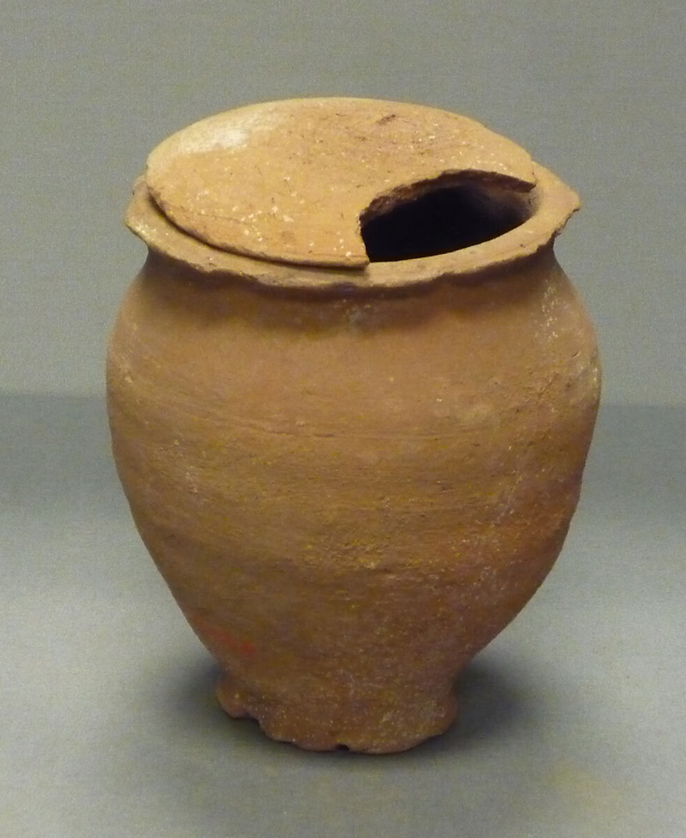 Jar with lid, Pottery 