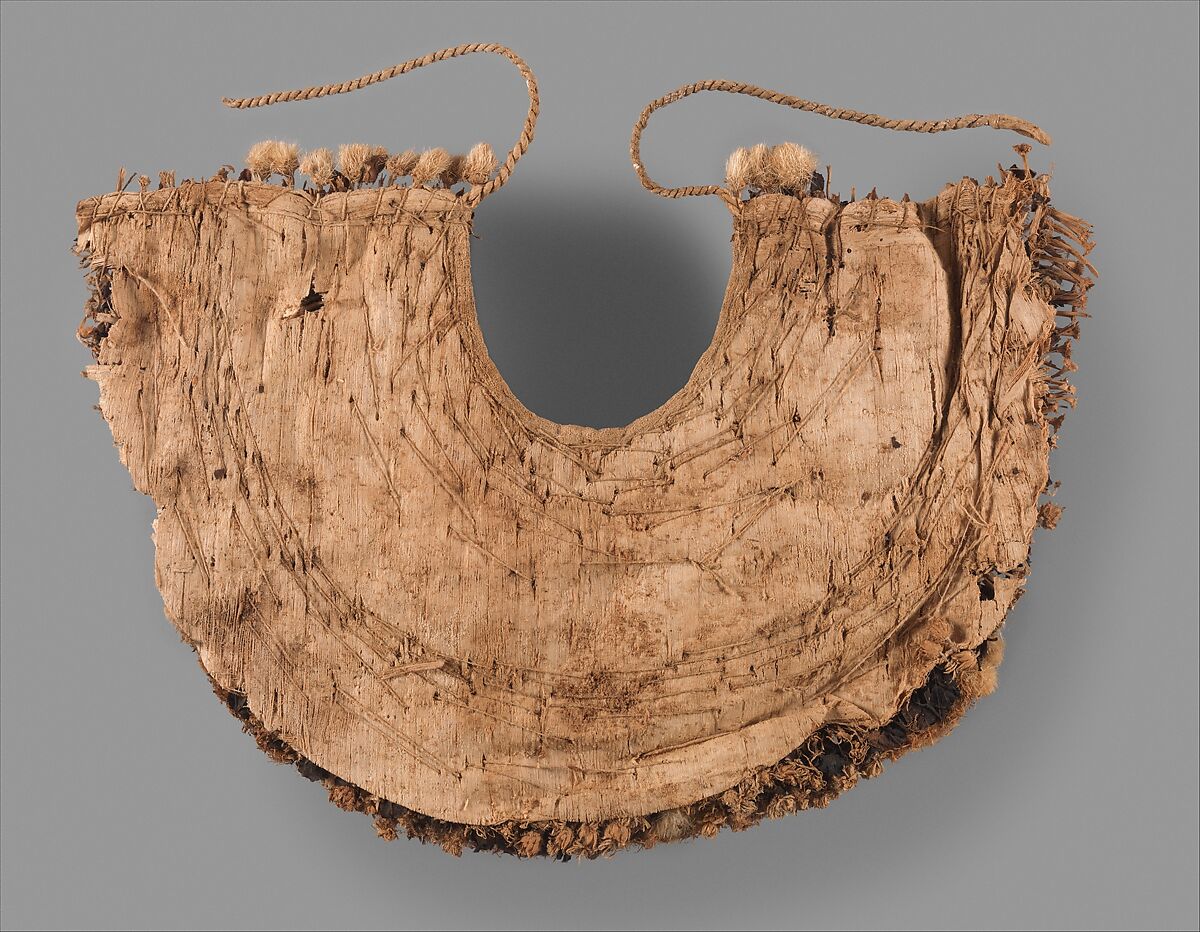 Floral Collar from Tutankhamun's Embalming Cache, Papyrus, olive leaves, persea leaves, cornflowers, blue lotus petals, Picris flowers, nightshade berries, faience, linen