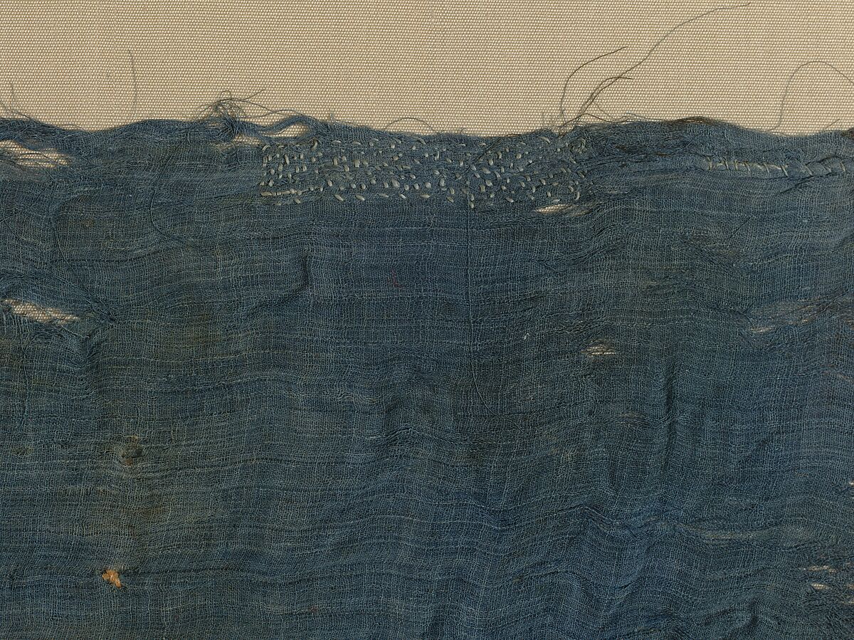 Blue Kerchief from Tutankhamun's Embalming Cache, Linen dyed with indigotin