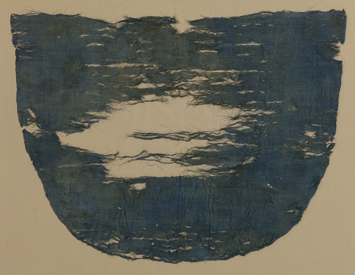 Blue Kerchief from Tutankhamun's Embalming Cache, Linen dyed with indigotin 