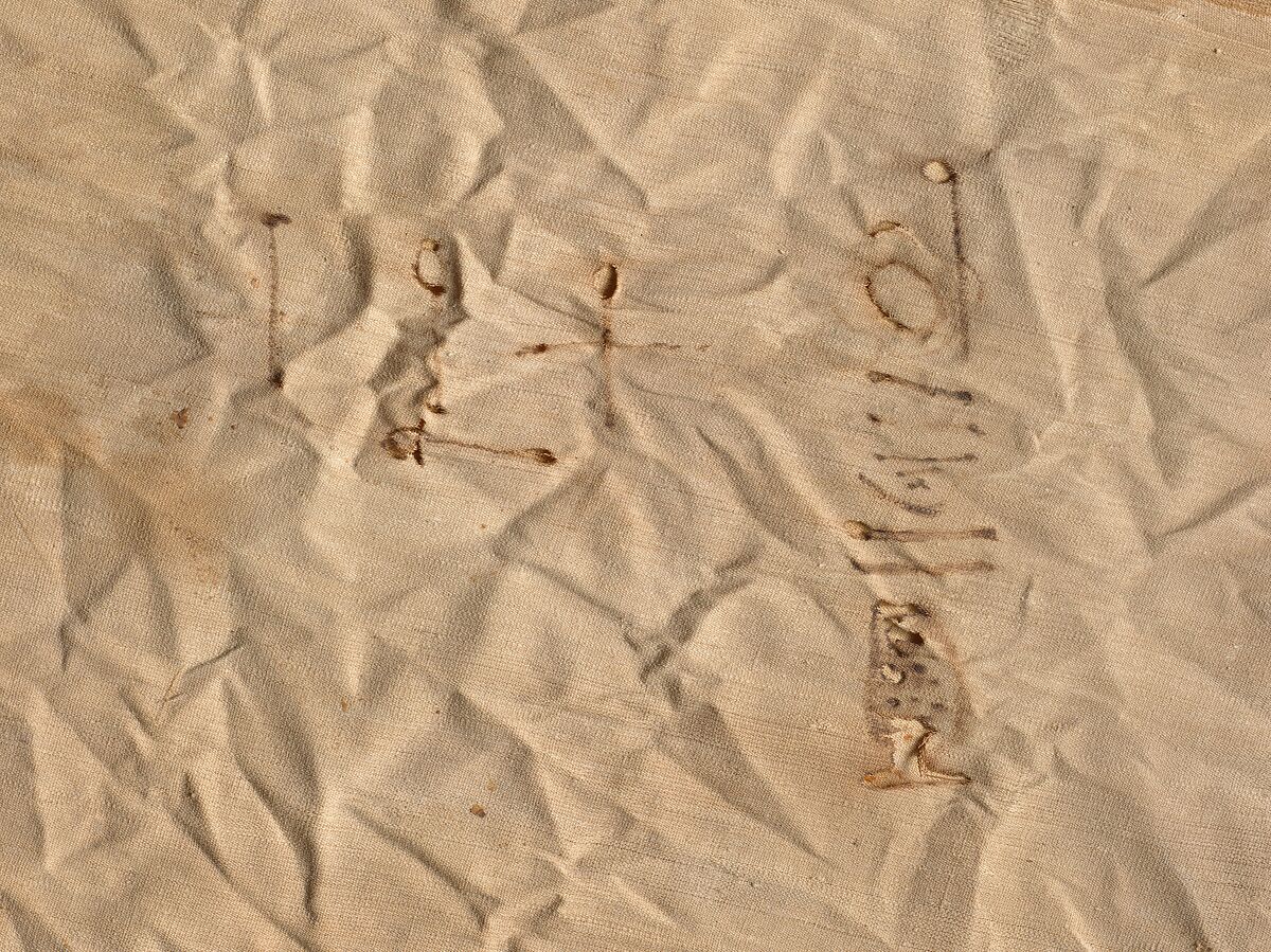 Inscribed Linen Sheet from Tutankhamun's Embalming Cache, Linen