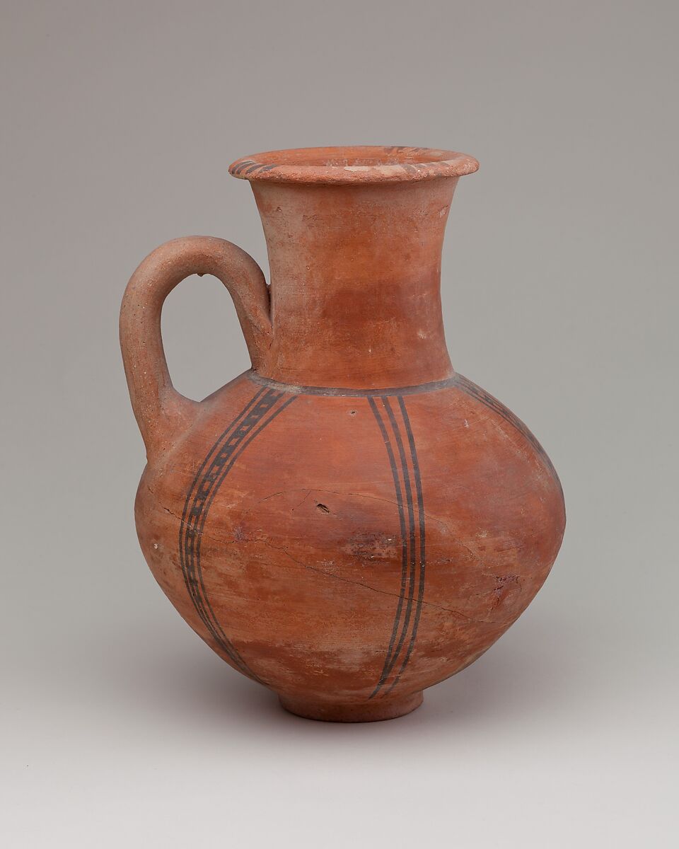 Decorated Jug of Neferkhawet, Pottery, paint 