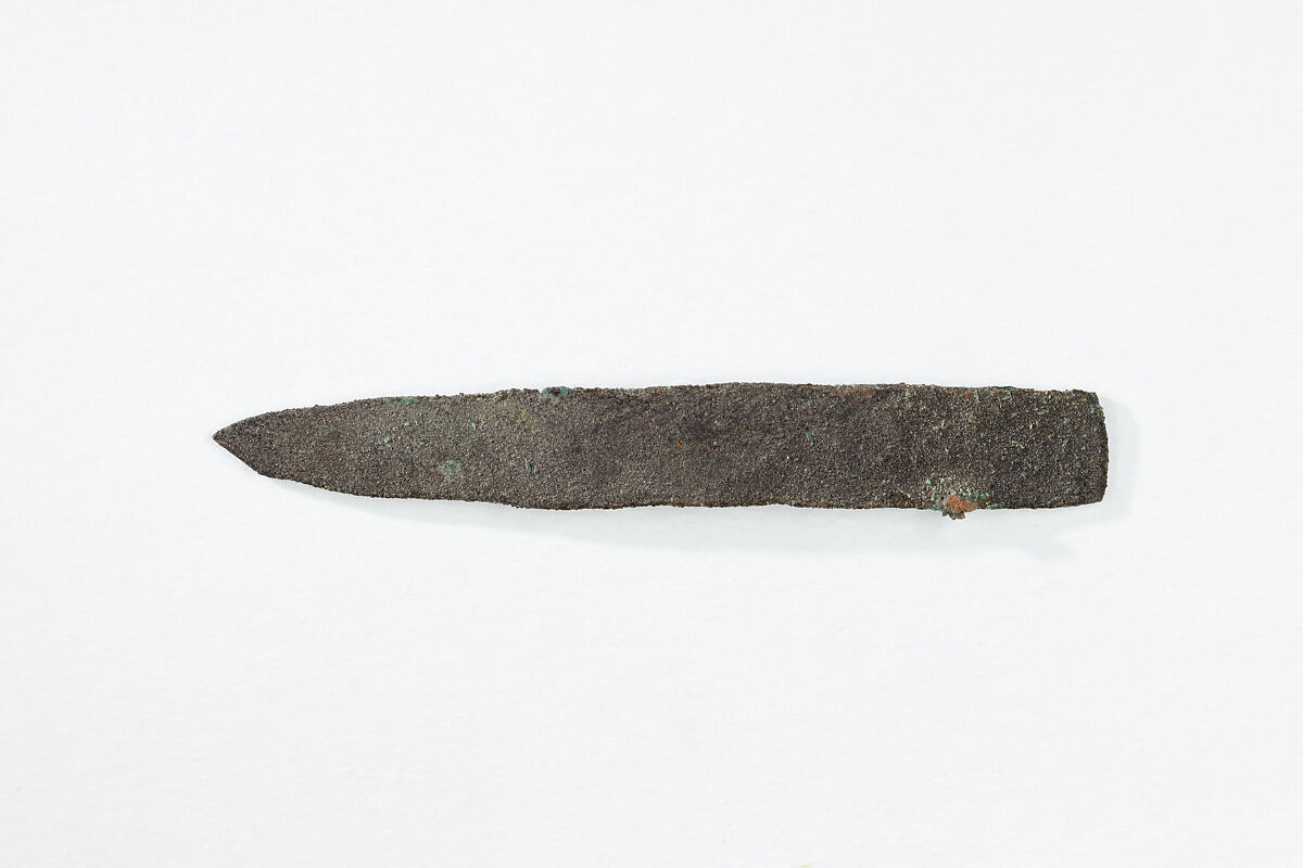 Blade for a Model Chisel from a Foundation Deposit, Wood, bronze or copper alloy 