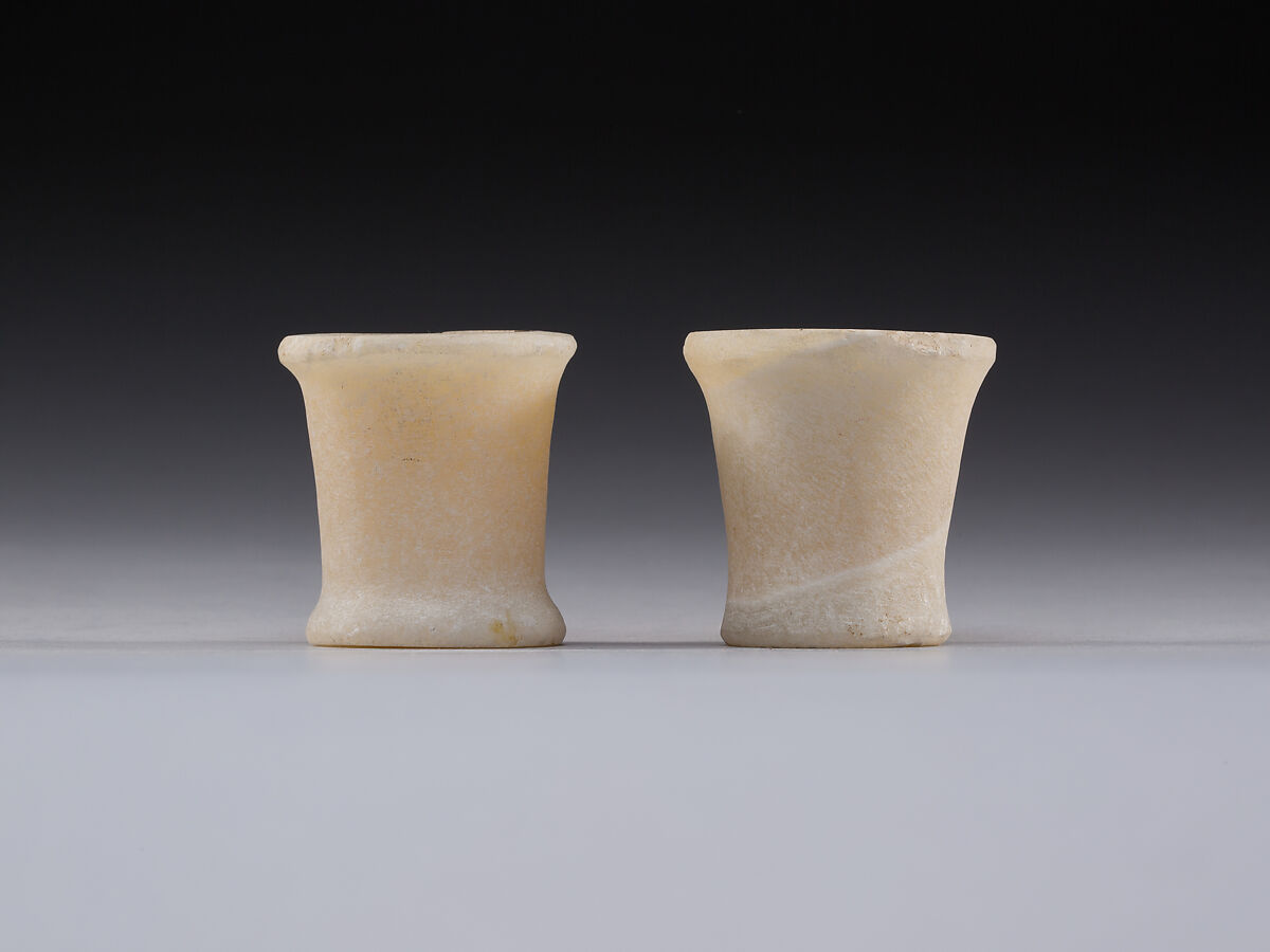 Model Ointment Jar from a Foundation Deposit, Travertine (Egyptian alabaster) 