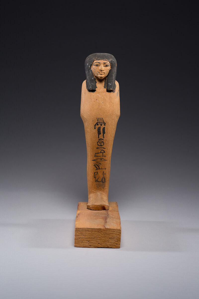 Base of Osiris Figure of Hatnefer (see 47.105.2), Wood, paint 