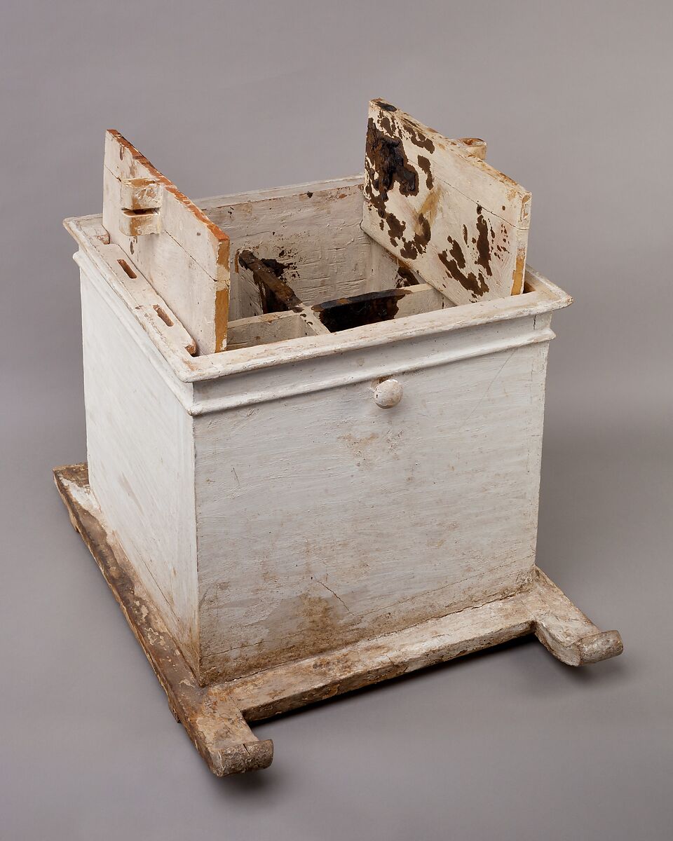 Canopic box of Hatnefer, Wood, linen, gesso