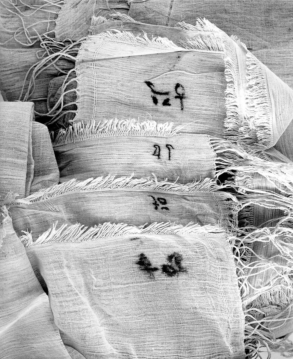 Sheet, Linen, ink 