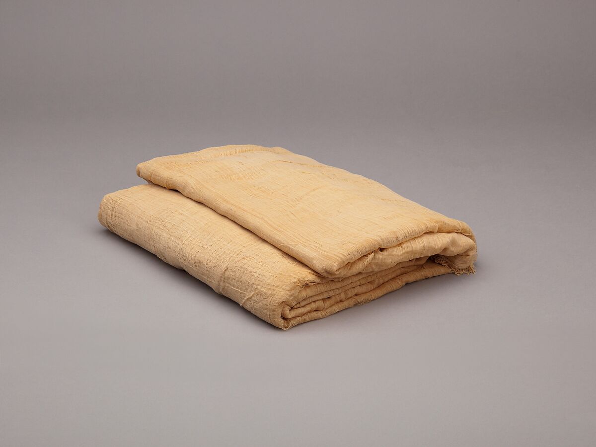 Sheet, linen mark, fine spin, irregular weave, Linen, wax 