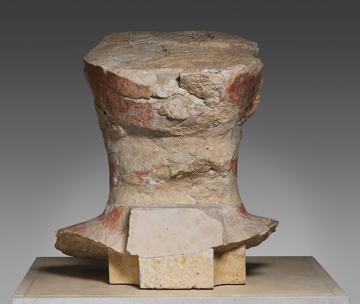 Head of an Osiride Statue of Hatshepsut, Limestone, paint