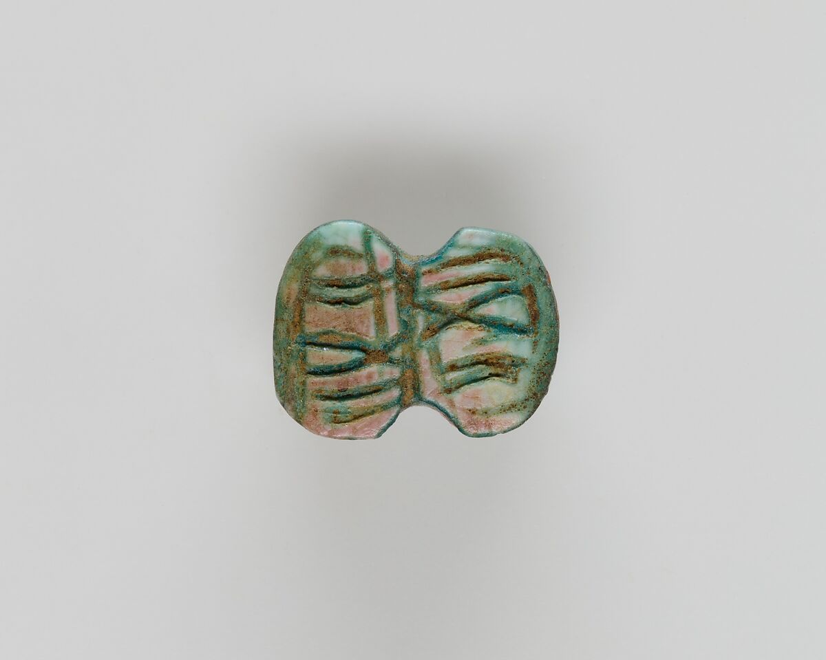 Double Scarab, Glazed steatite