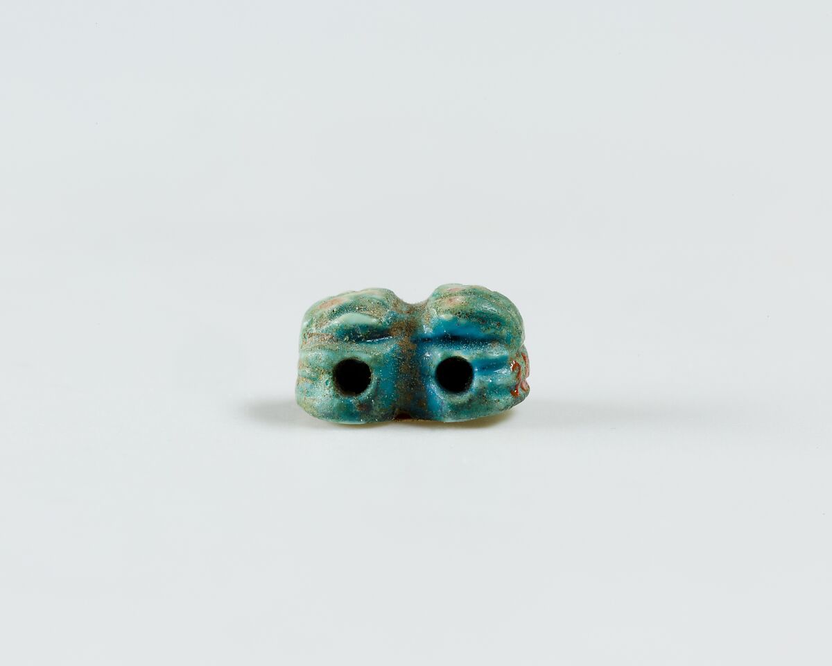 Double Scarab, Glazed steatite