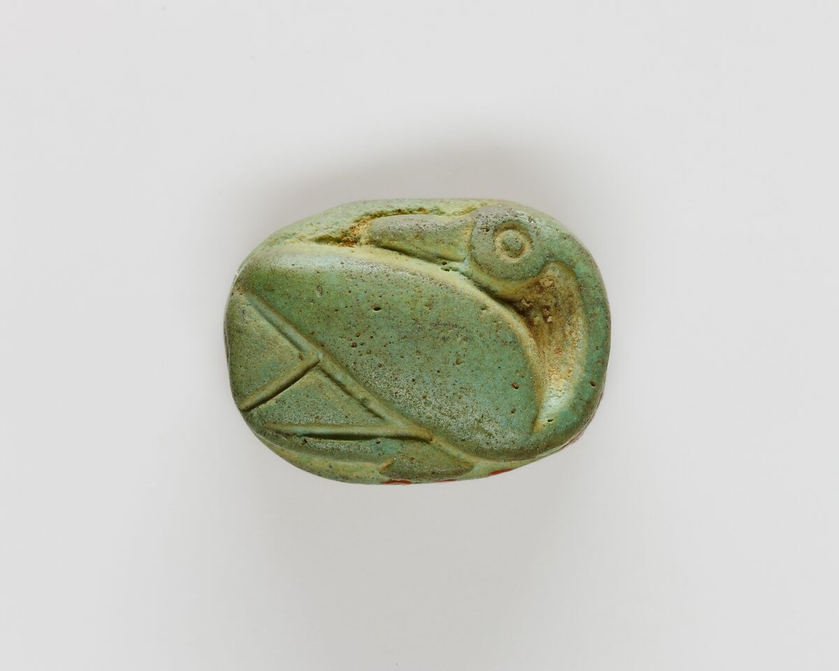 Plaque Decorated with a Duck, Glazed steatite 