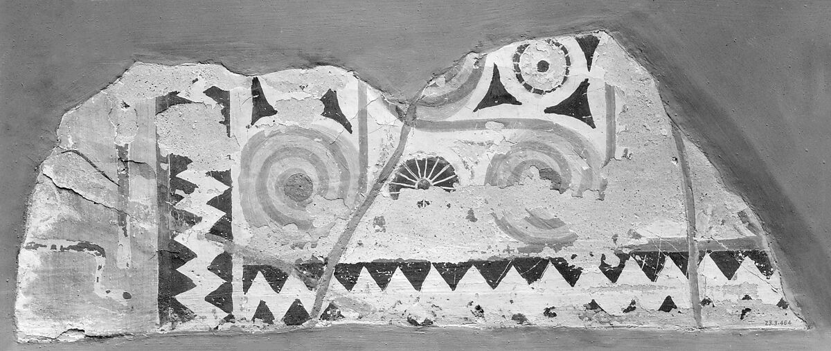Ceiling Painting from the Tomb Chapel of Senenmut, Mud plaster, paint