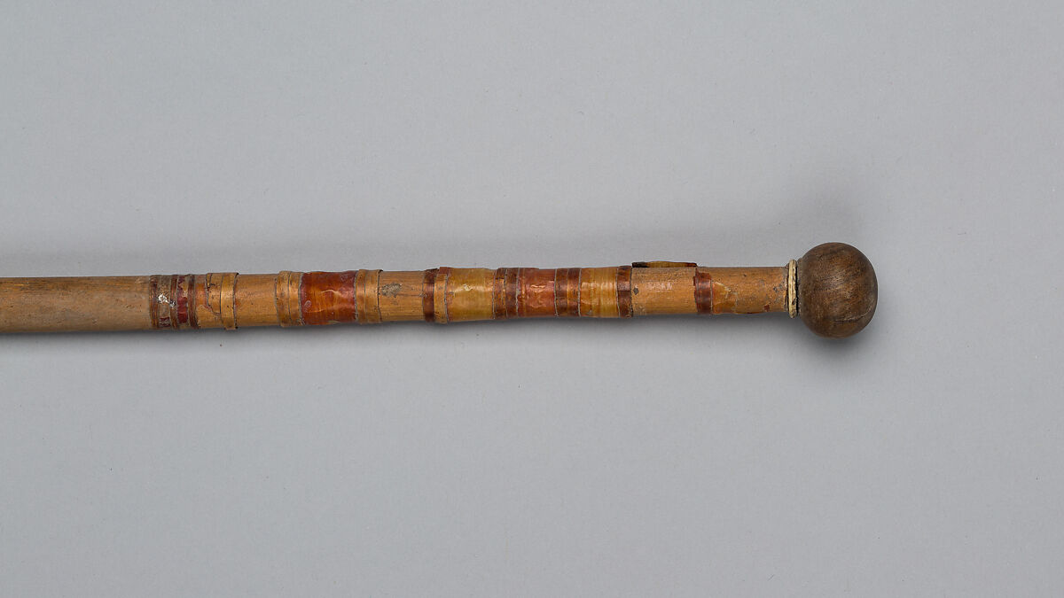 Hilt of a Javelin, Wood, ebony, ivory, bark