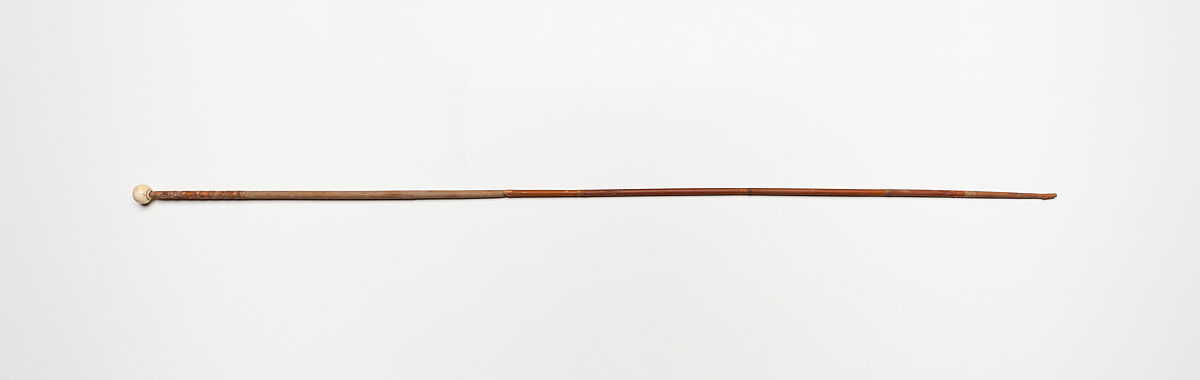 Javelin with an Ivory Knob, Wood, ivory, bark, reed