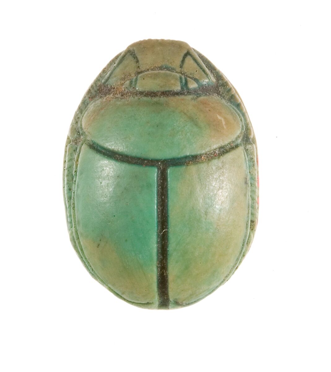 Scarab Inscribed for Hatshepsut, Steatite (glazed)