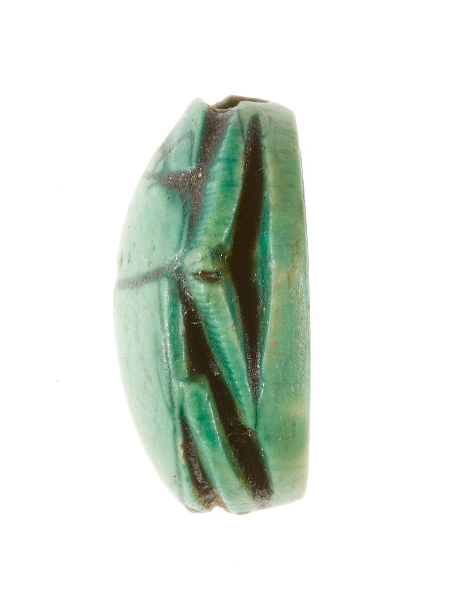 Scarab Inscribed for the God's Wife Hatshepsut, Steatite (glazed)