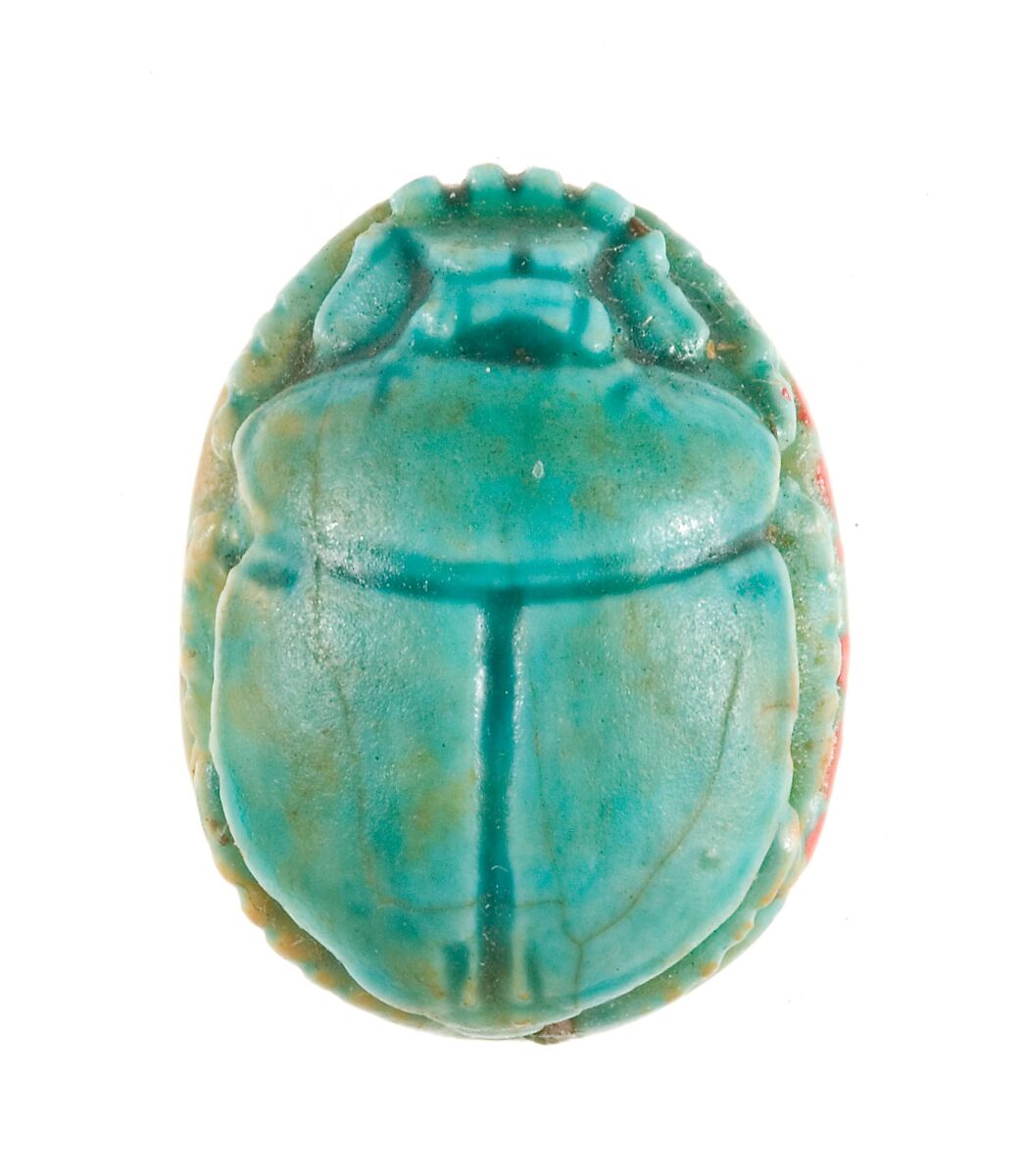 Scarab Inscribed Hatshepsut-United-with-Amun, Steatite (glazed)