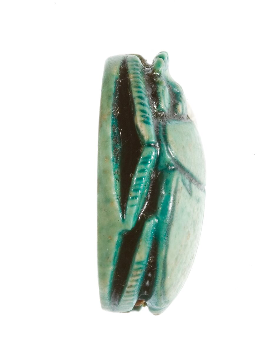 Scarab Inscribed Hatshepsut United with Amun, Steatite (glazed)
