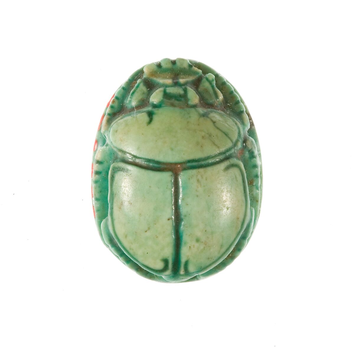 Scarab Inscribed Maatkare (Hatshepsut), She Lives, Steatite (glazed)
