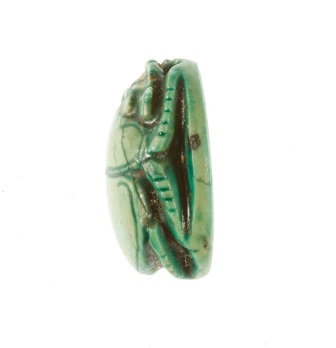 Scarab Inscribed Maatkare (Hatshepsut), She Lives, Steatite (glazed)