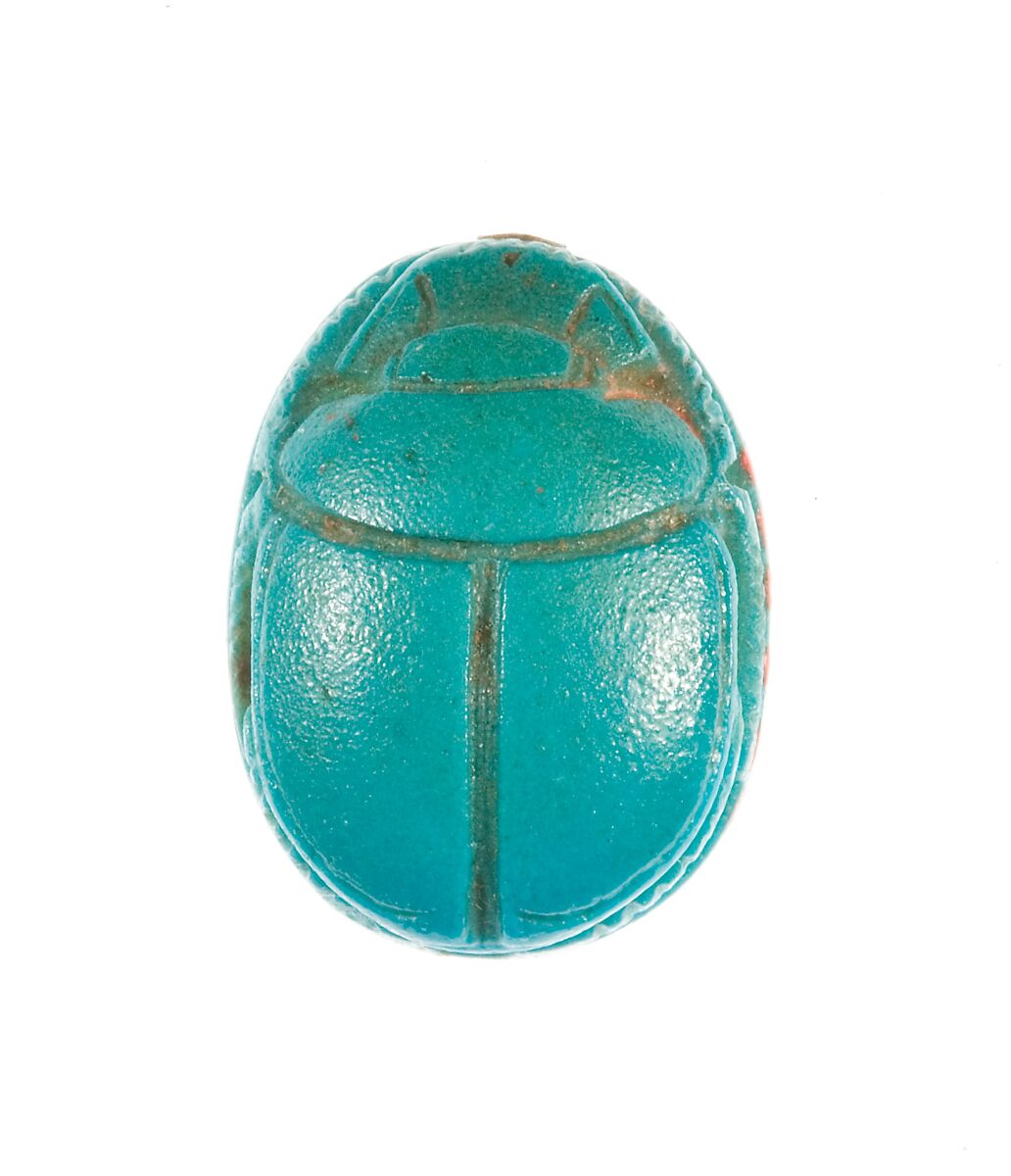 Scarab Inscribed Female Golden Horus, Egyptian blue