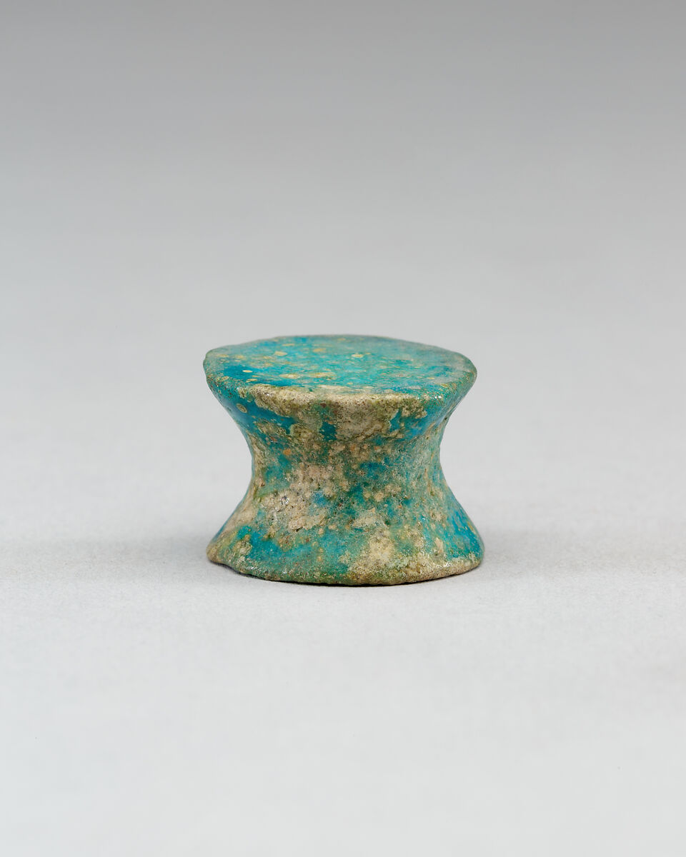 Spool-Shaped Game Piece, Faience