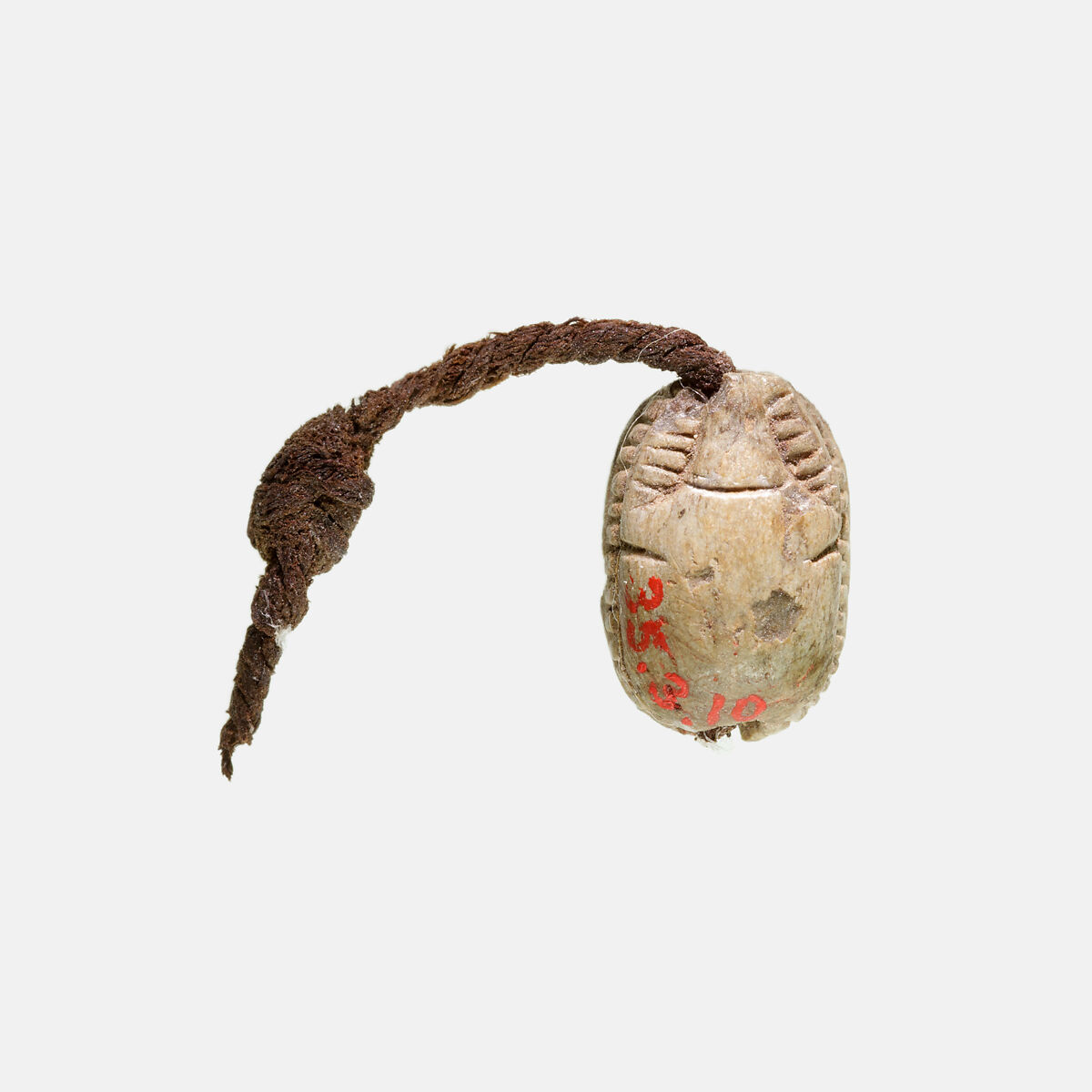 Scarab Finger Ring, Faience, linen