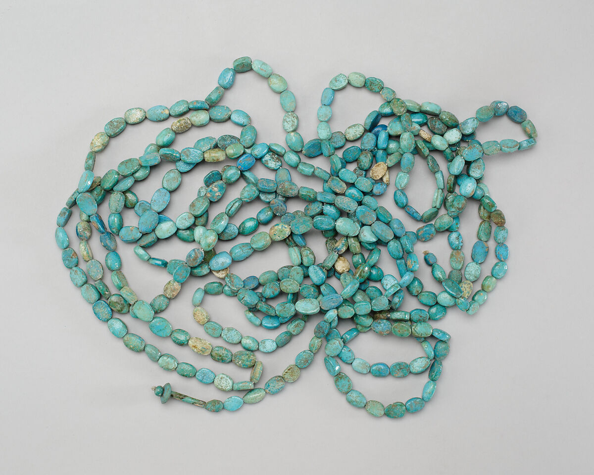 Strand of Scarab and Scaraboid Beads, Faience 