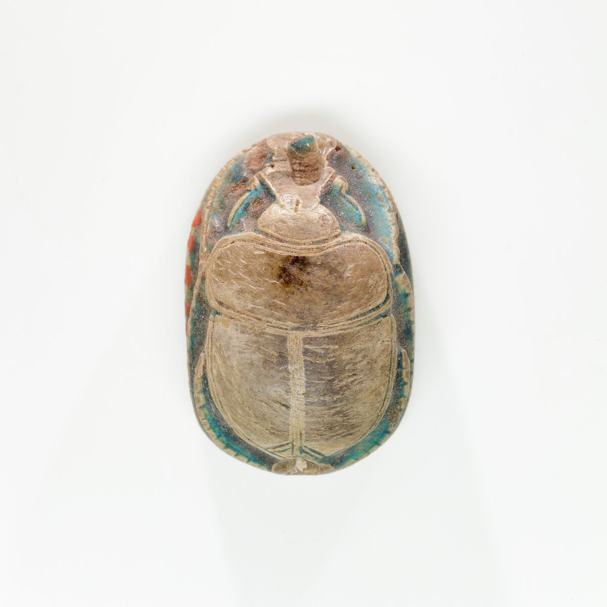 Scarab from Ruiu's Burial, Steatite (glazed)